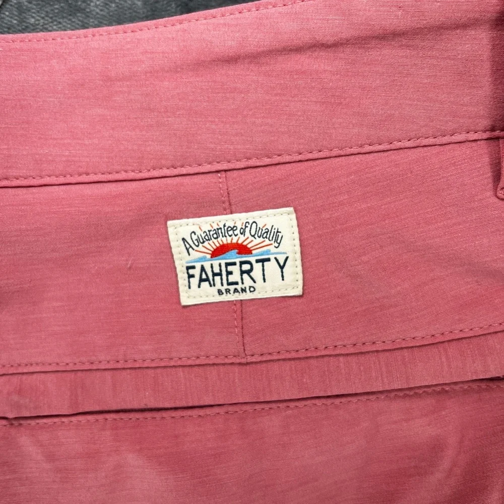 Faherty All Day Shorts Mens 34 Matte Pink Drawstring 7